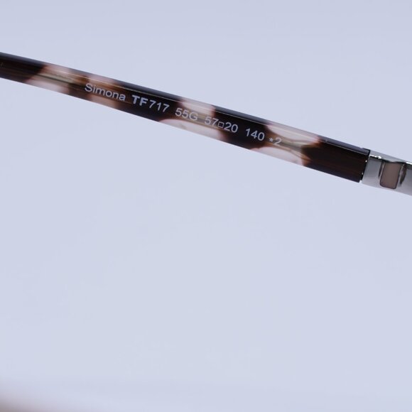 Tom Ford Simona FT0717 55G Sunglasses Havana Cat Eye Frame, Champagne Lenses - Picture 8 of 9